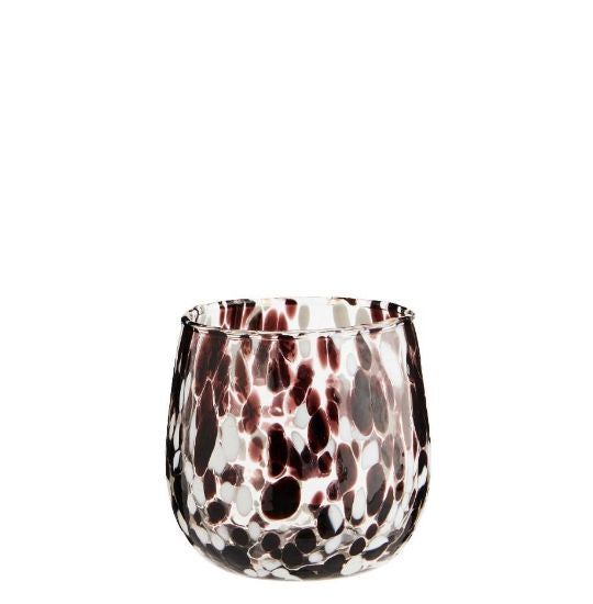 Madam Stoltz Speckled glass Votive 10x10 Orinoco Designs Ltd
