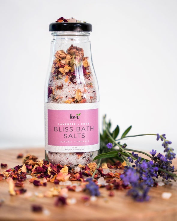 KOA Organics - Bliss Bath Salts - Lavender and Rose 250ml