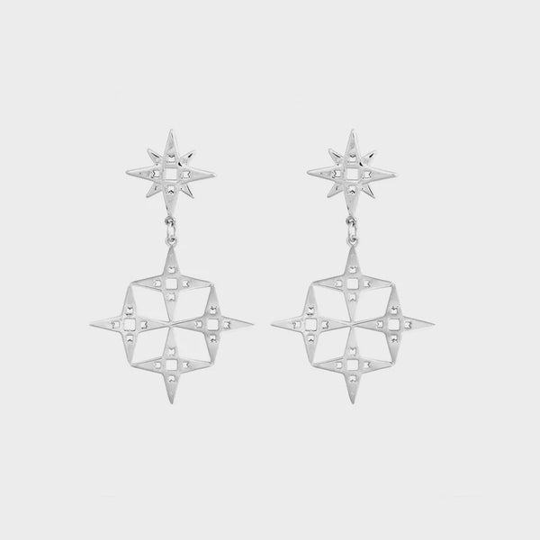 Lindi Kingi - Constellation Earrings - Platinum