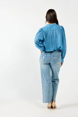 Drama the Label - Bristol Blouse Cornflower