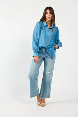 Drama the Label - Bristol Blouse Cornflower