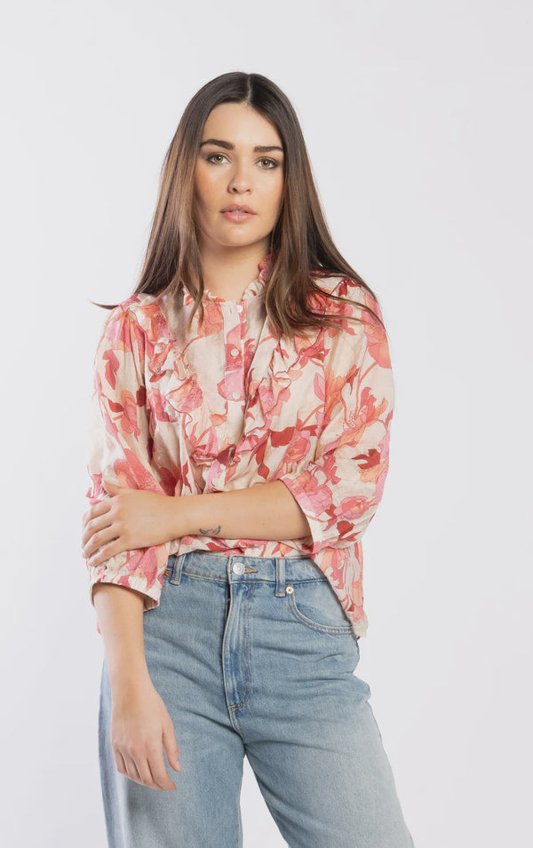 Drama The Label - Trios Blouse - Pink Whimsy