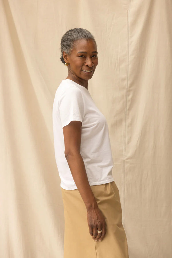 Recreate- Key Tee - White