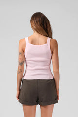 RPM - Knit Singlet - Baby Pink