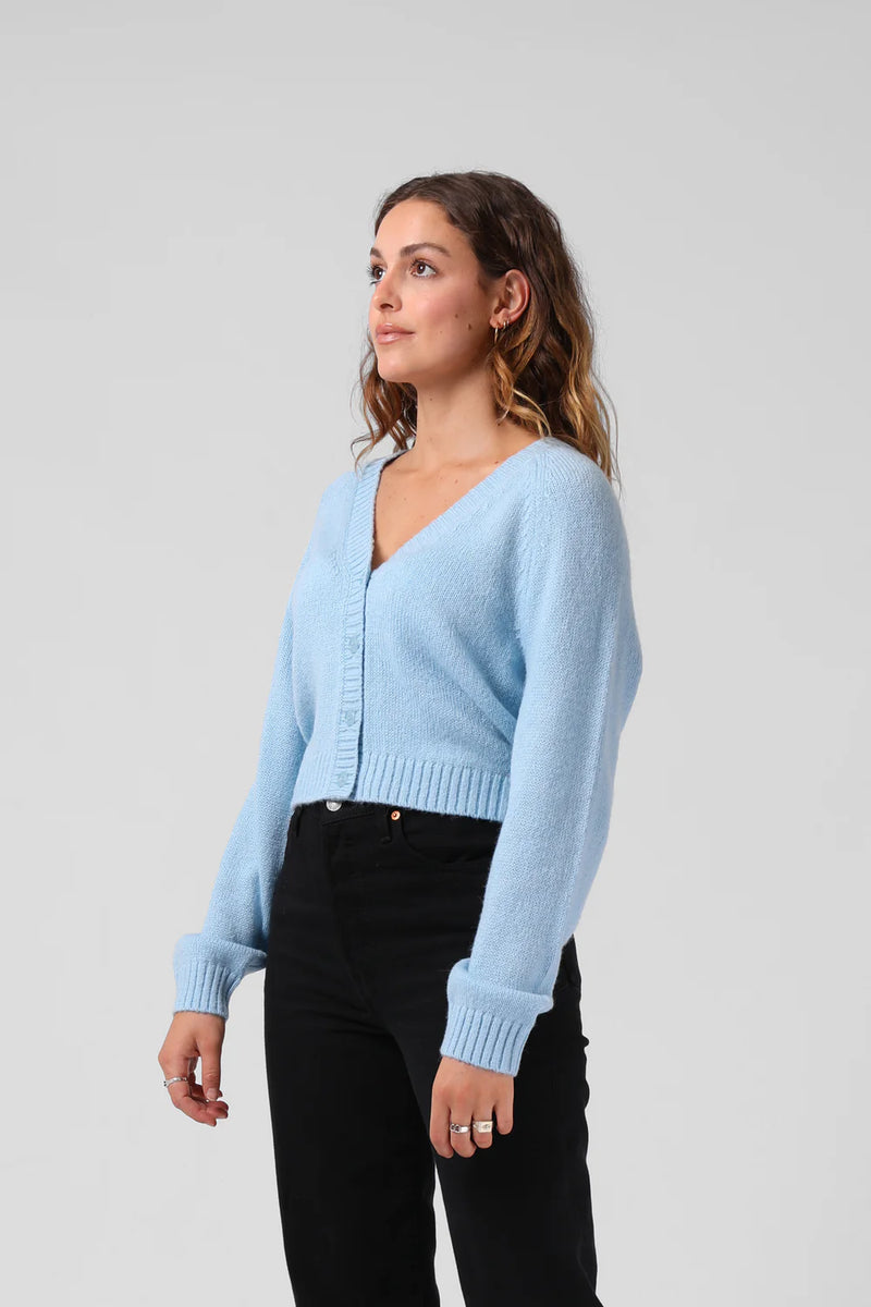 RPM - Cropped Cardigan Sky Blue