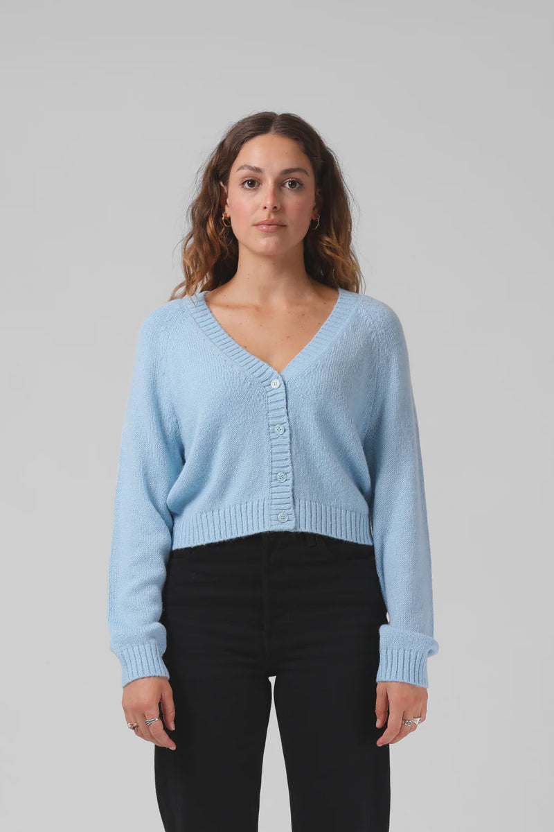 RPM - Cropped Cardigan Sky Blue