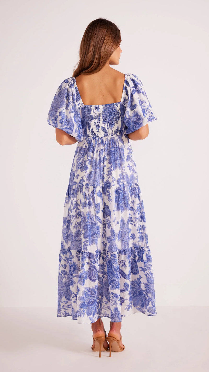 MINKPINK Perla Midi Dress Blue – Orinoco - Main Image