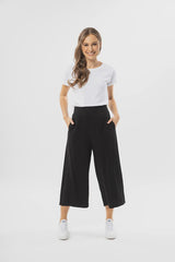 Billie The Label - Essential Wide Leg Crop Pant  - Black