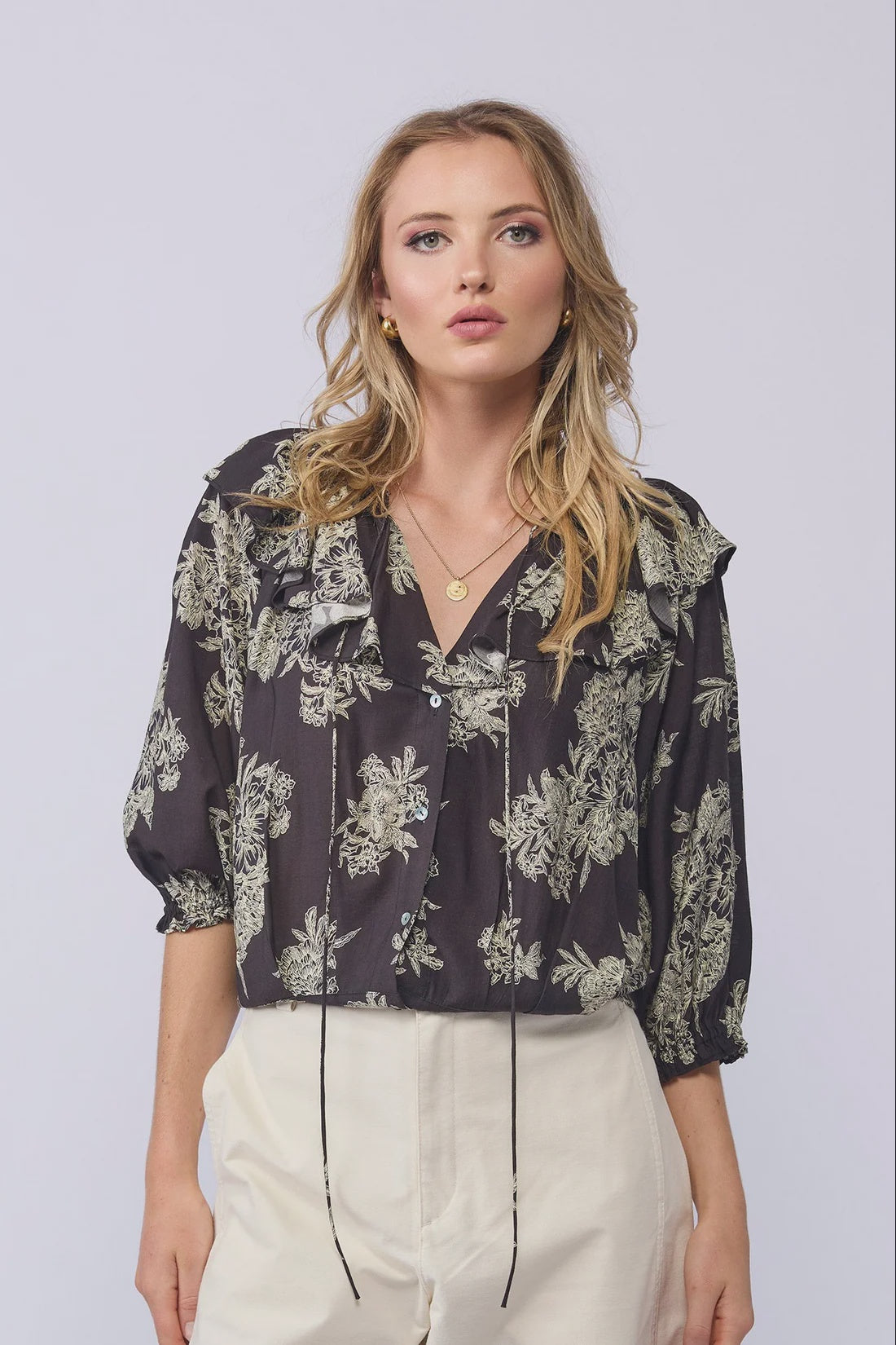 Drama The Label - Belle Blouse - Floral Shade