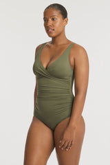 SeaLevel - Essent Cross Front Multi One Piece Khaki