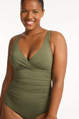 SeaLevel - Essent Cross Front Multi One Piece Khaki