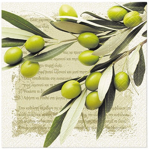 Paw Decor - Greek Olive Napkins