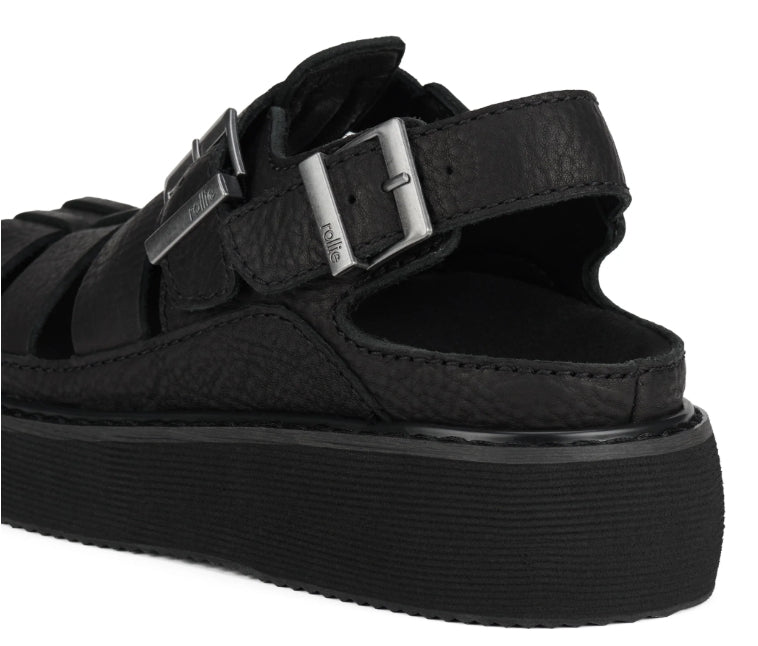 Rollie - Hyde Fisherman All Black Sandals