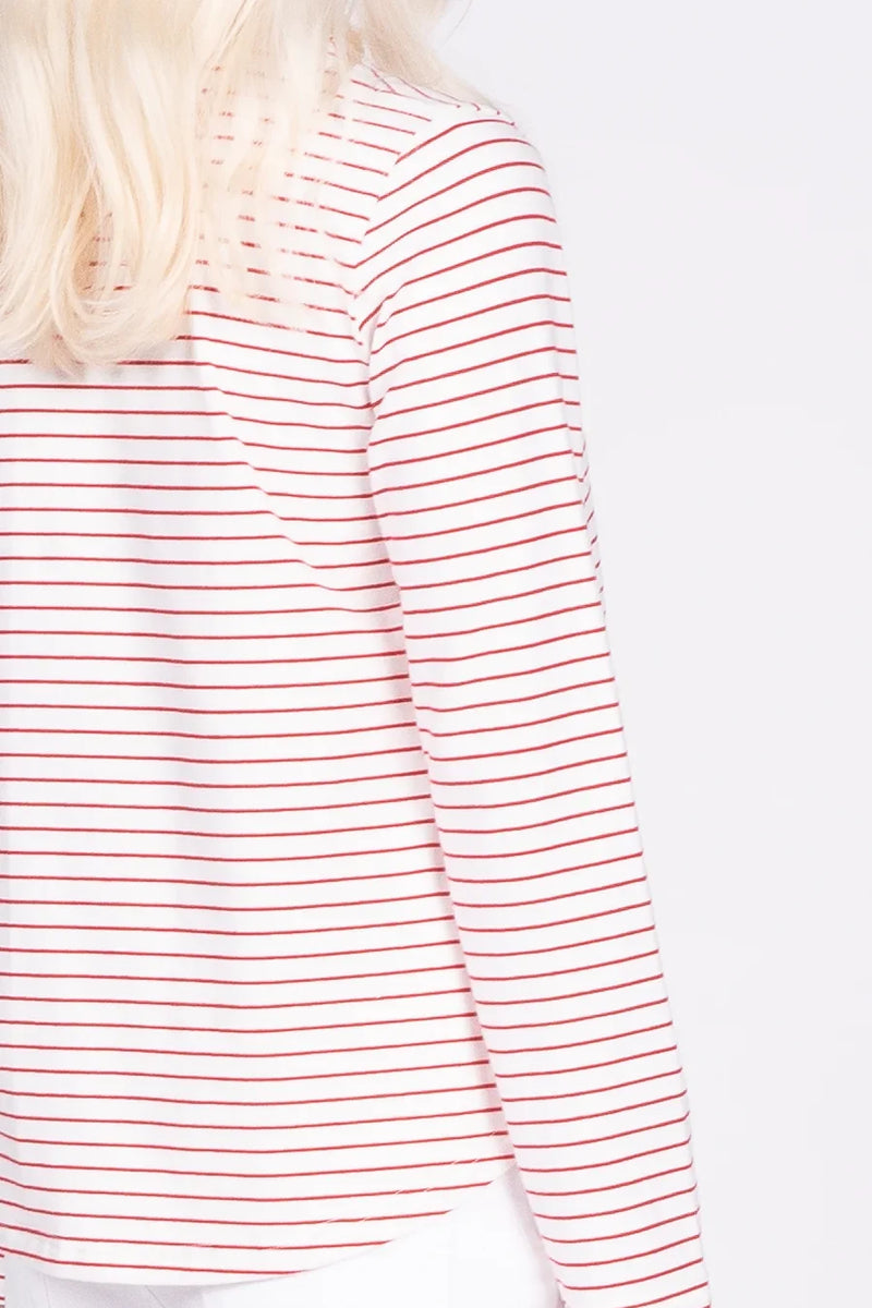Wilson Trollope - Emilia Top L/S  - Peppermint Stripe