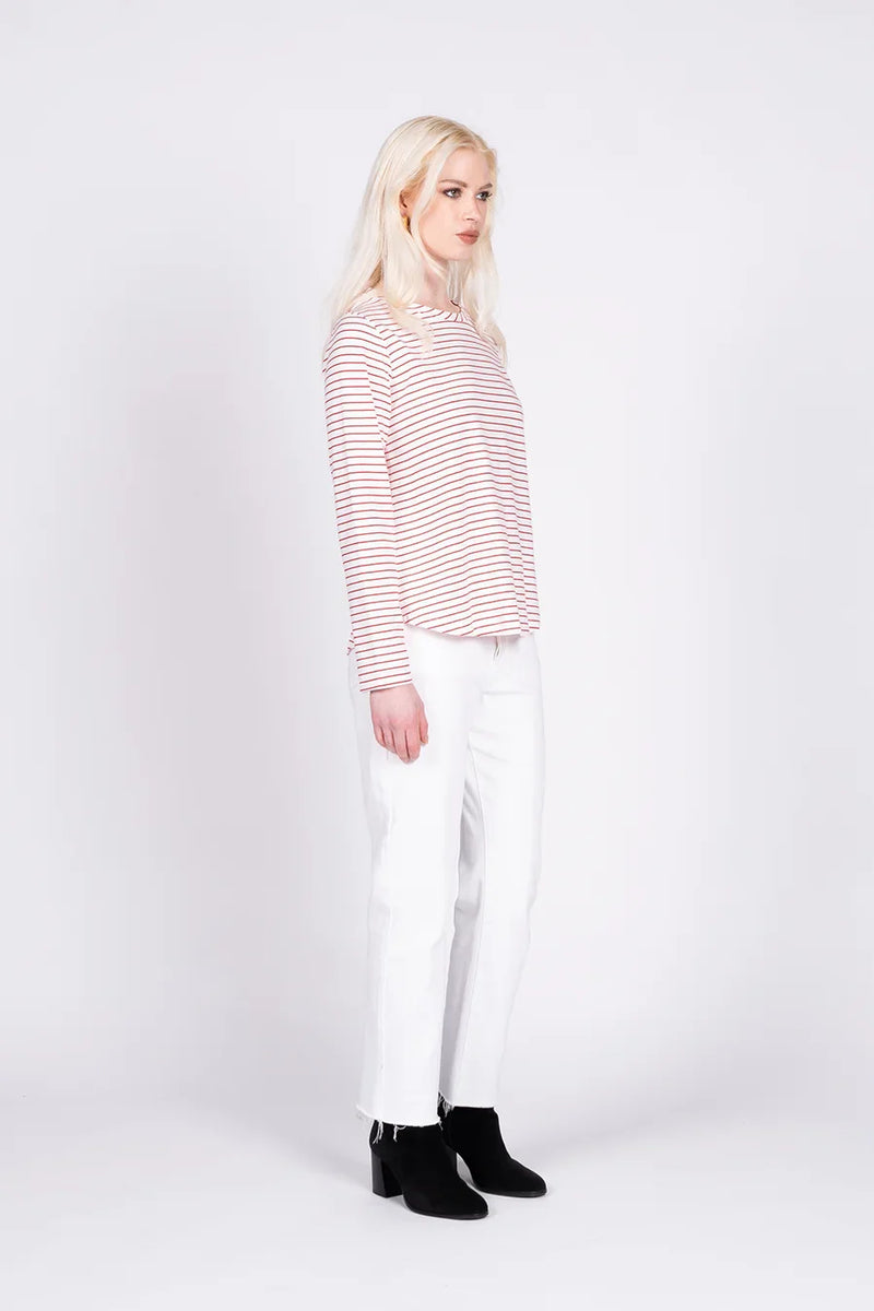 Wilson Trollope - Emilia Top L/S  - Peppermint Stripe