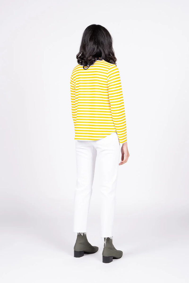 Wilson Trollope - Emilia Top Yellow Stripe