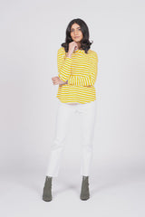 Wilson Trollope - Emilia Top Yellow Stripe