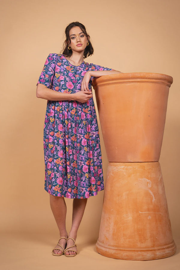 Wilson Trollope - Otama Dress S/S Violet Floral