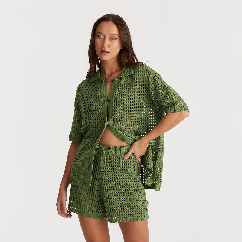 Wrangler - Dreamer Crochet Shirt Elm Green