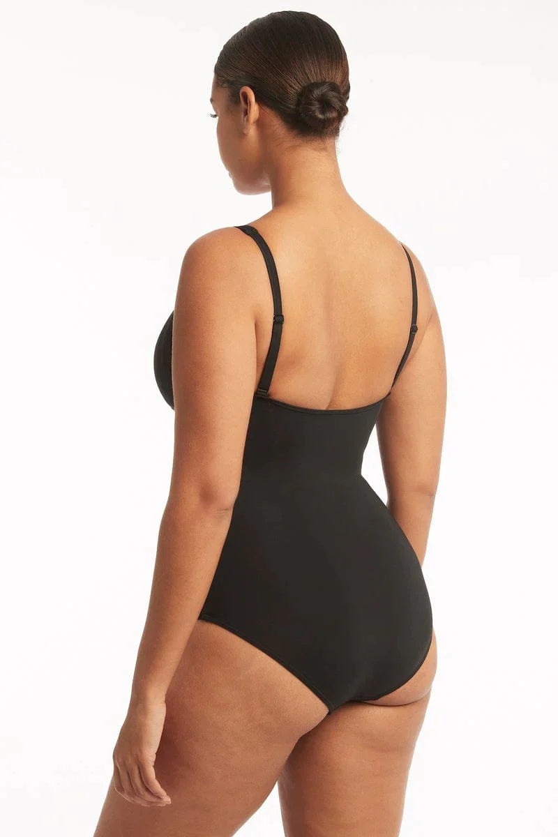 Sea Level - Cross Front Multifit One Piece - Black