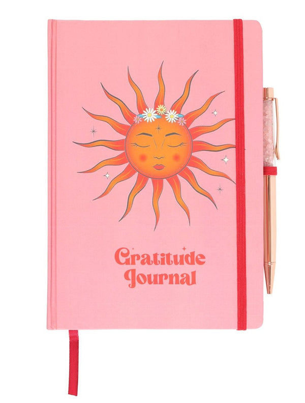 The Sun Gratitude Journal w Rose Quartz Pen