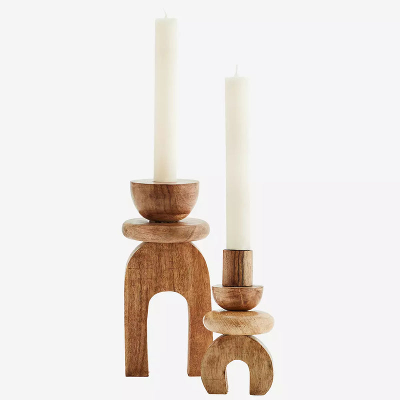 Madam Stoltz - Wooden Candle Holder