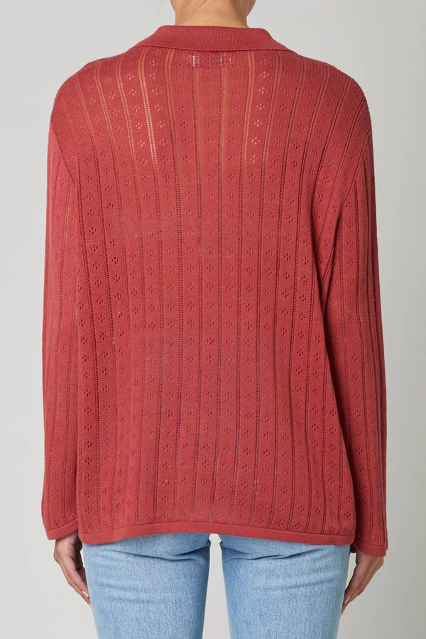 Rollas - Milan Knit LongSleeve Shirt Brick