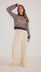 MINKPINK - Meyer Crochet Knit Jumper Cream