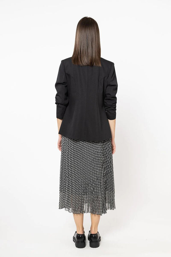 Billie the Label - Mono Geo- Sunray Pleated Skirt