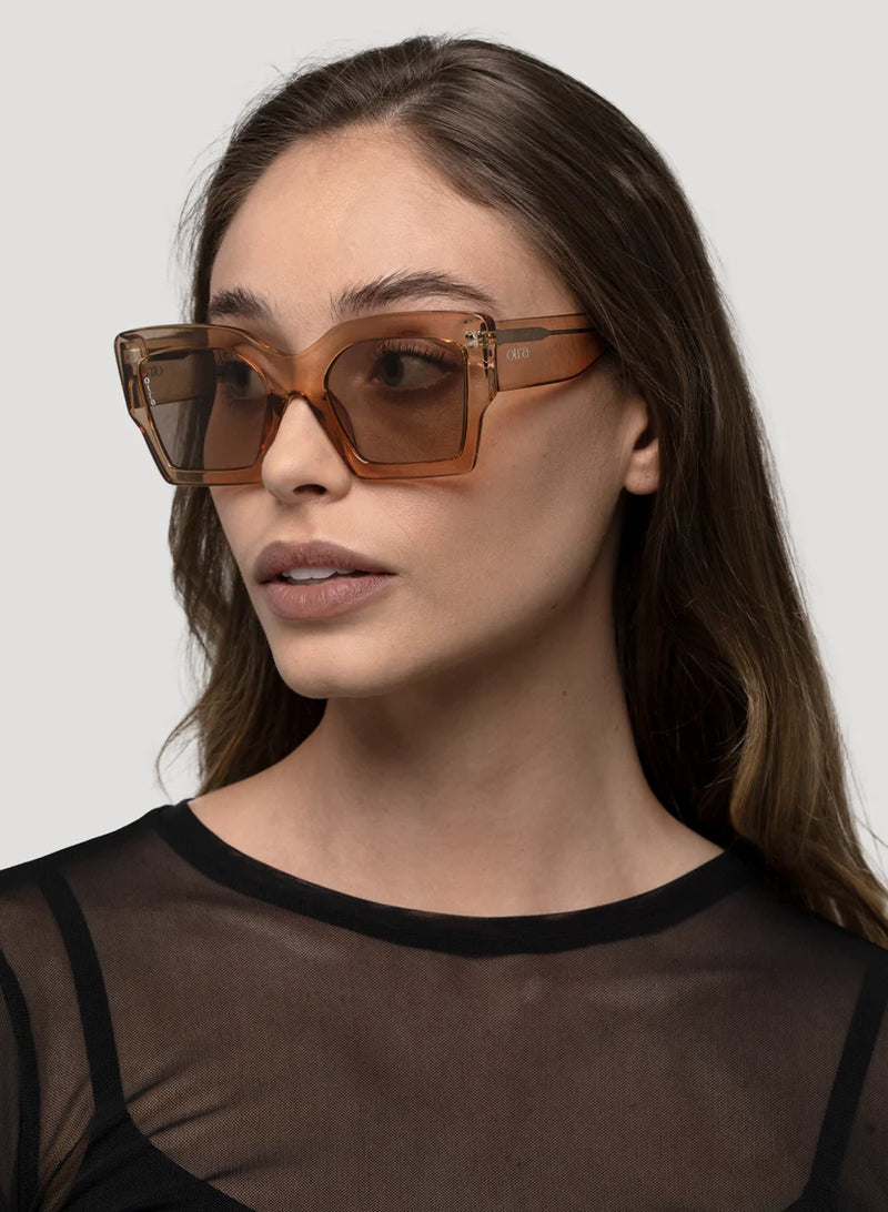 Otra Sunglasses - Pipa Transparent Gold/Brown