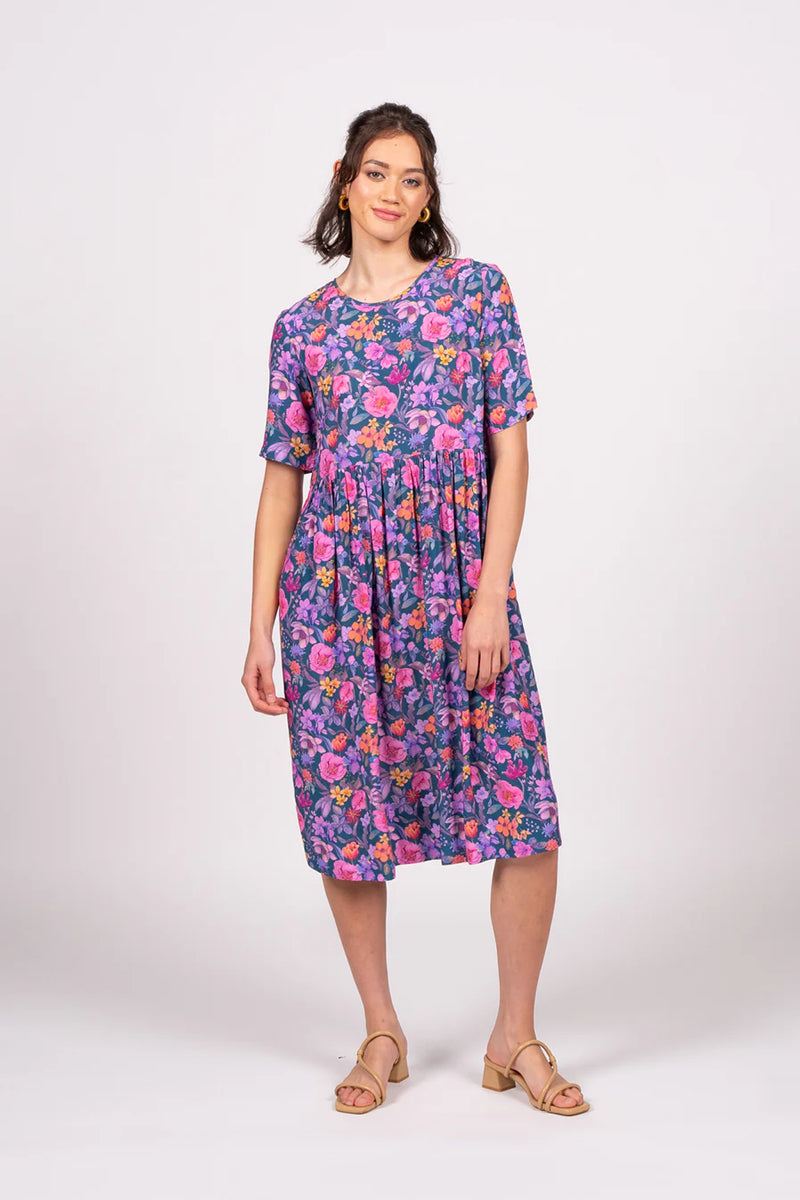 Wilson Trollope - Otama Dress S/S Violet Floral