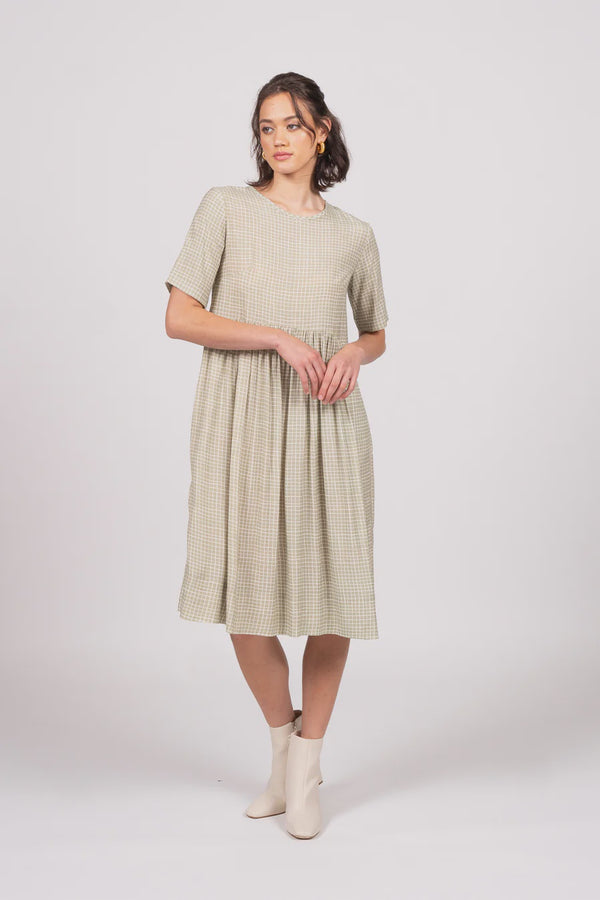 Wilson Trollope - Otama Dress S/S Sage Grid