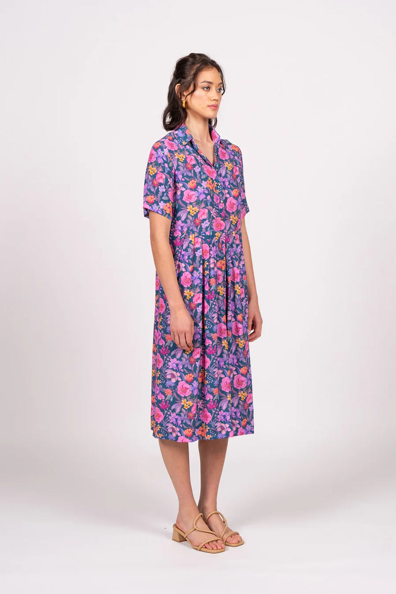 Wilson Trollope - Lucia Dress S/S Violet Floral