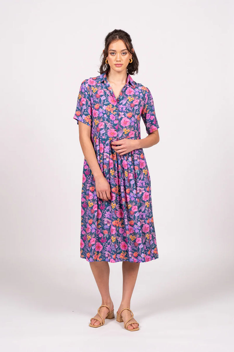 Wilson Trollope - Lucia Dress S/S Violet Floral