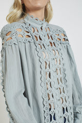 Drama the Label - Victoria Blouse Duck Egg Blue
