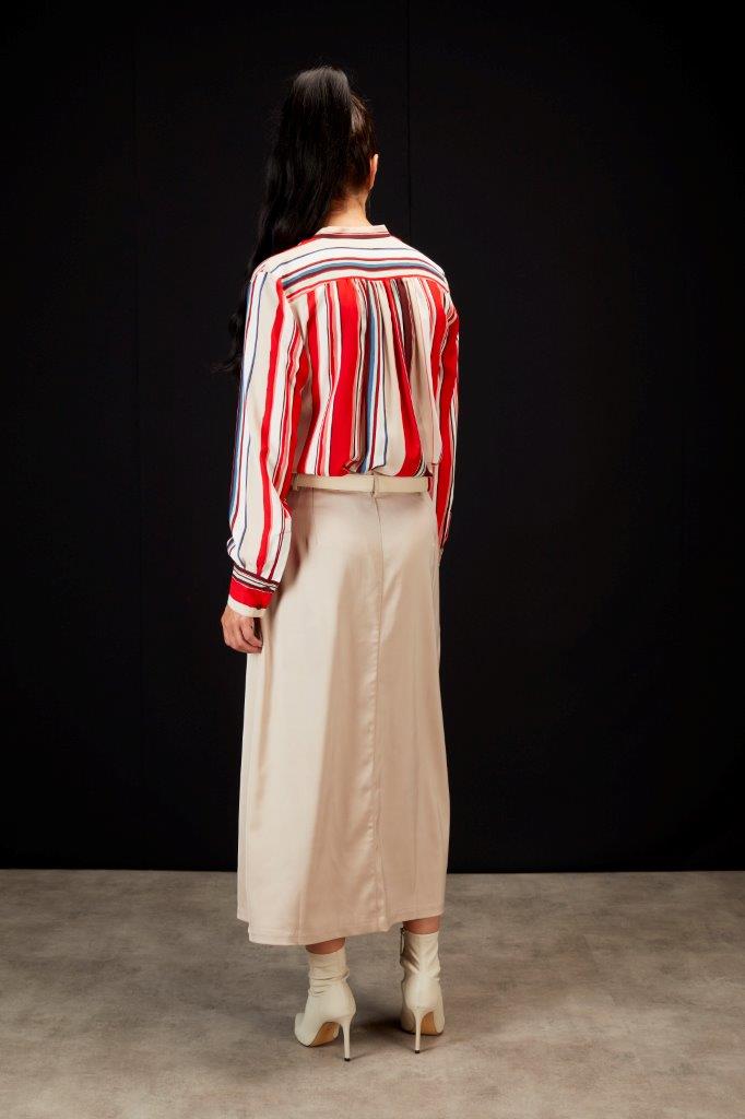 Drama the Label - Artisan Shirt- Ruby Stripe