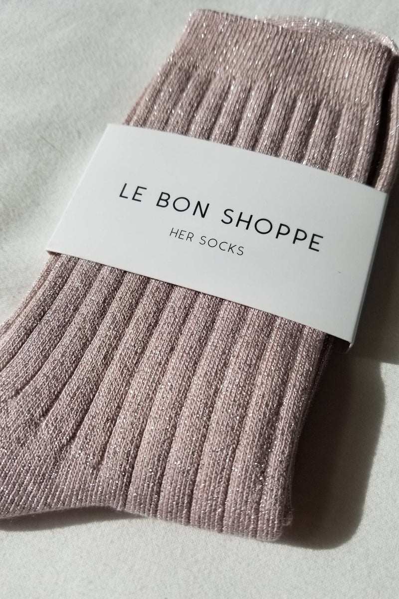 Le Bon Shoppe - Her Socks Lurex - Rose Glitter