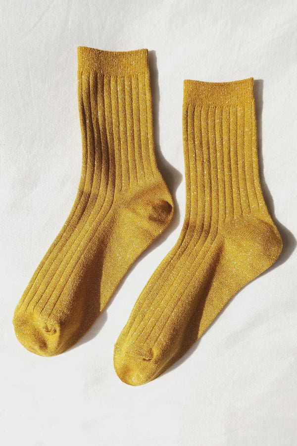 Le Bon - Her Socks Mustard Glitter