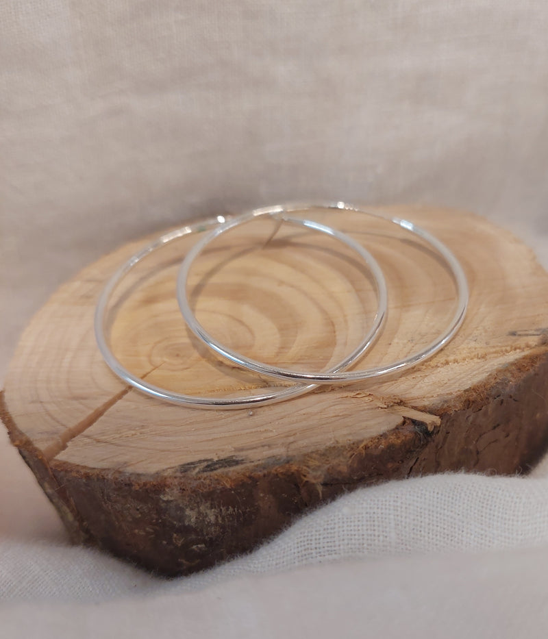 HDJ - Stirling Silver Hoops 6cm