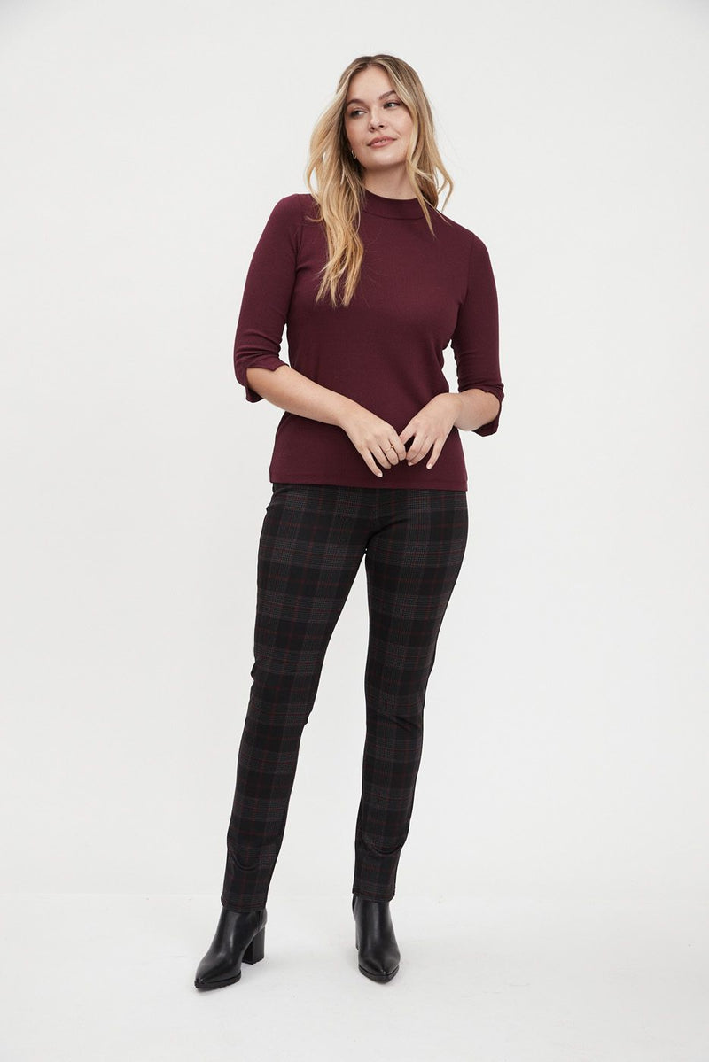 FDJ - Pull On Slim Leg - Plaid