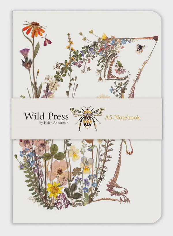 Wild Press - Cottage Garden Hedgehog A5 Luxury Notebook