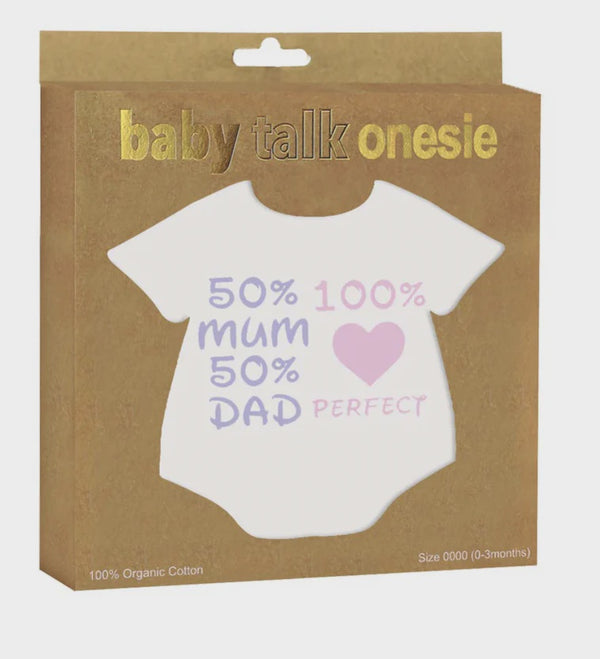Artico - Baby Talk Onesie - 50% mum 50% Dad