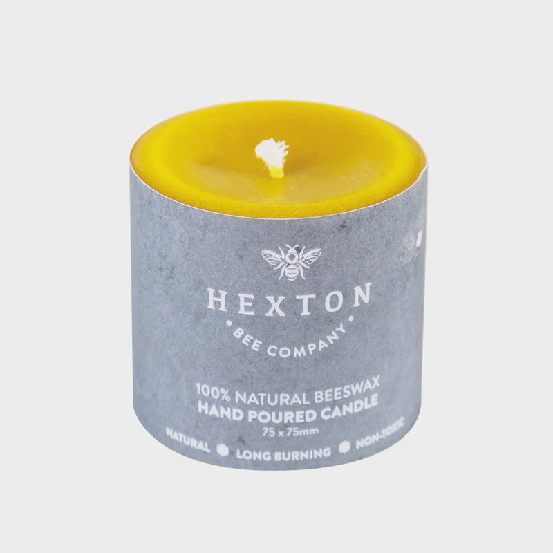 Hexton - Poured Candle solid Pillar 75x75
