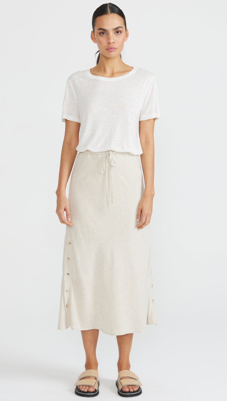 Staple the Label- Anya Slip Skirt Natural Marle