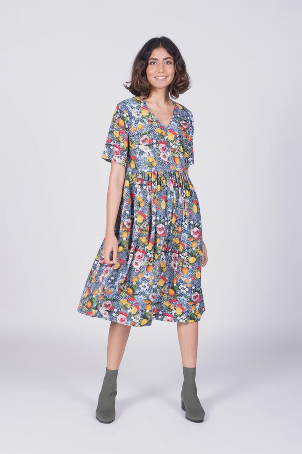 Wilson Trollope - Otama Dress V Neck - Amalfi