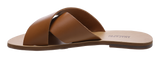 Anacapri Flat CROSS Slide - Brown