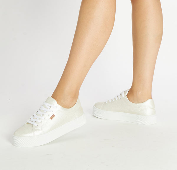 Anacapri - Metallic White Sneaker