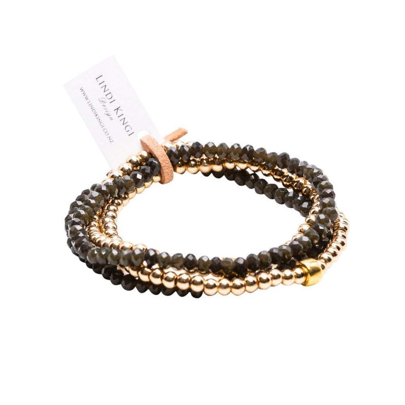 Lindi Kingi - Olive and Gold Bracelet