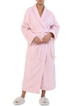 Papinelle - Long Plush Robe - Misty Pink