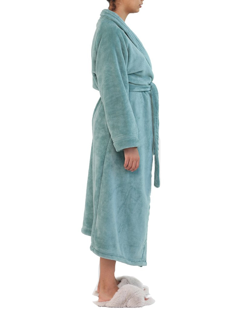 Papinelle - Long Plush Robe Deep Teal